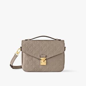 Louis Vuitton Pochette Metis Monogram Empreinte Leather Bag in turtledove